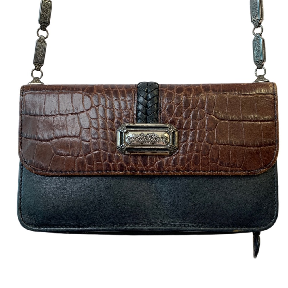 Brighton Crossbody Wallet in Brown and Black GUC